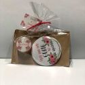 Espejo personalizable con bálsamo labial en bolsita