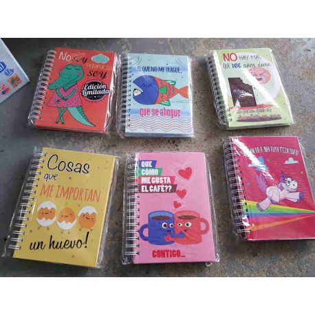 Libretas de anillas de calidad con frases divertidas