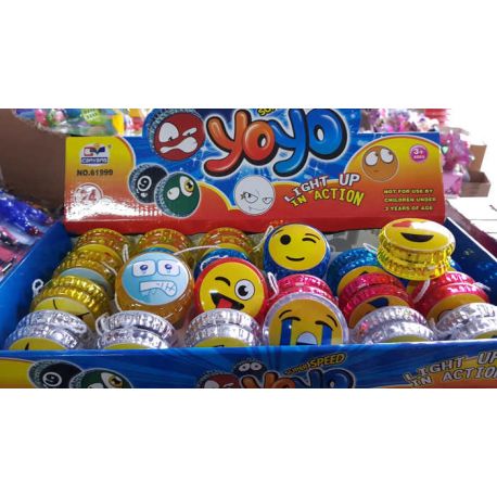 Yoyos con luz y dibujos de emoticonos