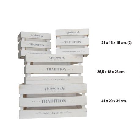 Conjunto de 4 cajas de madera “Tradition”