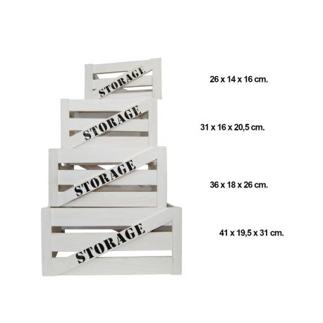 Conjunto de 4 cajas de madera “Storage”