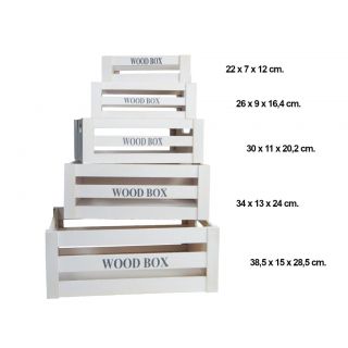 Conjunto de 5 cajas de madera “Wooden box”