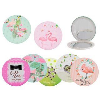 Espejo circular con bonitos dibujos en colores alegres