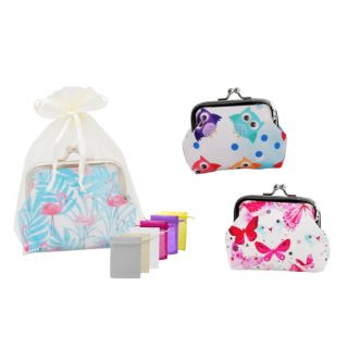 Monedero de piel click animales y bolsa de tul