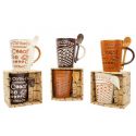 Taza de cerámica café con cuchara 