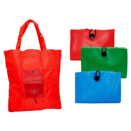 Bolsa de la compra plegable en 3 colores surtidos