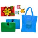 Bolsa de la compra plegable y flor de fieltro decorativa