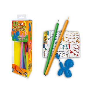 Estuche modelismo con 25 globos, con inflador e instrucciones