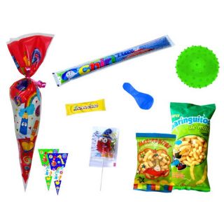 Divertida bolsa con golosinas y balón con pinchos