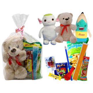 Peluche grande con golosinas y regalos