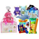 Bolsa de loneta con golosinas y peluche pequeño