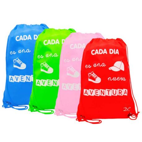 Mochila “Cada día es una aventura”, surtido 4 colores