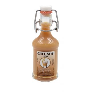 Botellita de licor Crema 40 ml, modelo Siphón en cristal