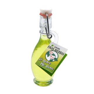 Botellita de licor Finas Hierbas 50 ml, modelo Egipcia en cristal