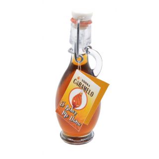 Botellita de licor Vodka Caramelo 50 ml, modelo Egipcia en cristal