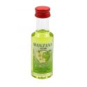 Mini-botellita de Licor de Manzana, 20 ml, modelo Dórica en cristal