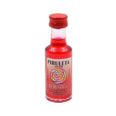 Mini-botellita de Licor de Piruleta, 20 ml, modelo Dórica en cristal