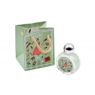 Pack con perfume de azahar, en bote de cristal, y bolsa decorada