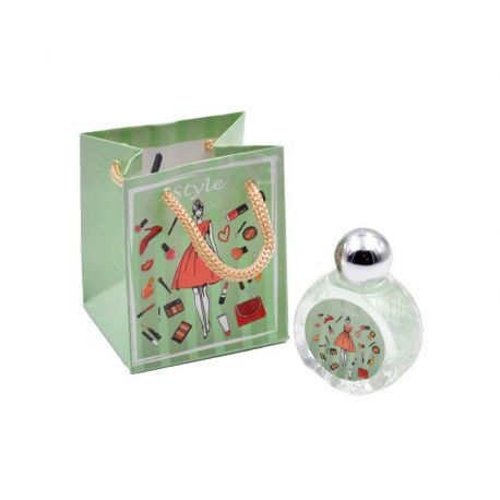Pack con perfume de azahar, en bote de cristal, y bolsa decorada