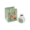 Pack con perfume de azahar, en bote de cristal, y bolsa decorada