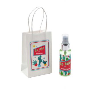 Pack con perfume de azahar, en bote de plástico 50 ml y bolsa decorada