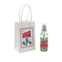 Pack con perfume de azahar, en bote de plástico 50 ml y bolsa decorada