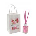 Pack de ambientador Mikado de rosas con bolsa, en cristal de 15 ml