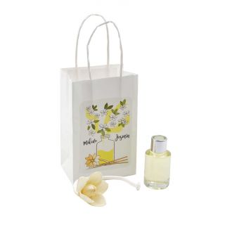 Pack de ambientador “Mikado” de jazmín con bolsa, en cristal de 10 ml
