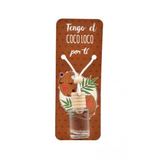 Ambientador para coche con olor a coco, en bote de cristal 8 ml