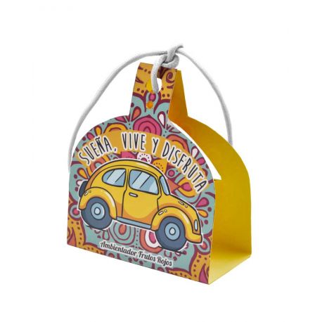 Ambientador para coche con olor a frutos rojos, en bote de cristal 8 ml