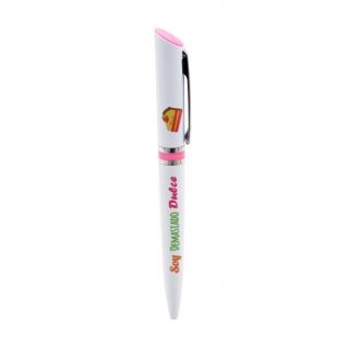 Original bolígrafo para chicas -Soy demasiado dulce-, blanco y rosa