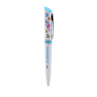 Original bolígrafo para chicos -Soy brillante-, blanco y azul