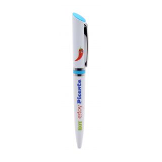 Original bolígrafo para chicos -Hoy estoy picante-, blanco y azul