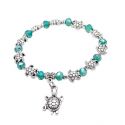 12 pulseras con tortugas y abalorios turquesa, super elegante