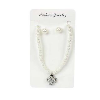 Conjunto de collar y pendientes tipo perlas, ideal para regalar