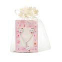 Conjunto de collar y pendientes de hello kitty en bolsa de organza rosa