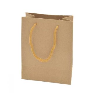 Pack de 12 bolsas de papel marrón con asas de cuerda.
