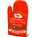 GUANTES ROJOS COCINA CON FRASE (SET 3) REF: 90111