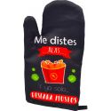 GUANTES NEGROS COCINA CON FRASE (SET 3) REF: 90112