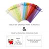 OFERTA CON TU REGALO. Bolsa de Organza, con tarjeta o pegatina personalizada