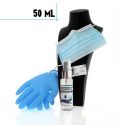 Kit Higienizante Mascarilla + Guantes + Loción 50 ml + Bolsa + Pegatina