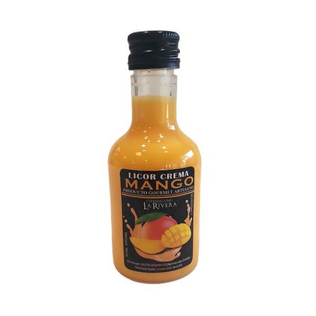 Botella de licor de crema de Mango, modelo Alba, en plástico