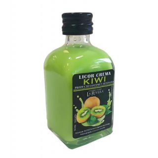 Botella de licor de crema de Kiwi, modelo Frasca, en cristal