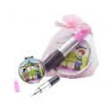 Pack de regalo; espejo, boli de pintalabios y bolsa de organza