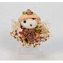 Broche muñeca gorra rosa