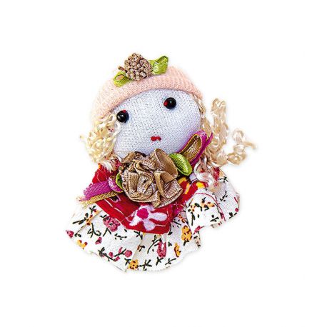 Broche muñeca gorra rosa