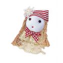 Broche muñeca gorra rayas