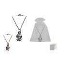 COLGANTE CON NIÑA (ORO-PLATA) + BOLSA TULL LISA (8941)
