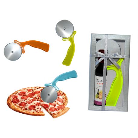 CORTA PIZZAS + ABREBOTELLAS BOTELLA DE VINO (8230)