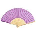 Abanico madera bambu morado
